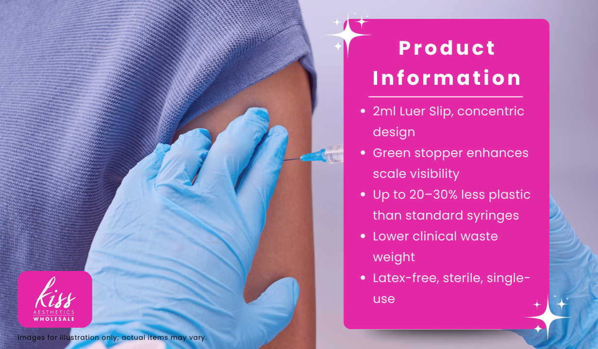 BD Emerald Hypodermic Syringe - Luer Slip Concentric - 2ml x 100 - 3