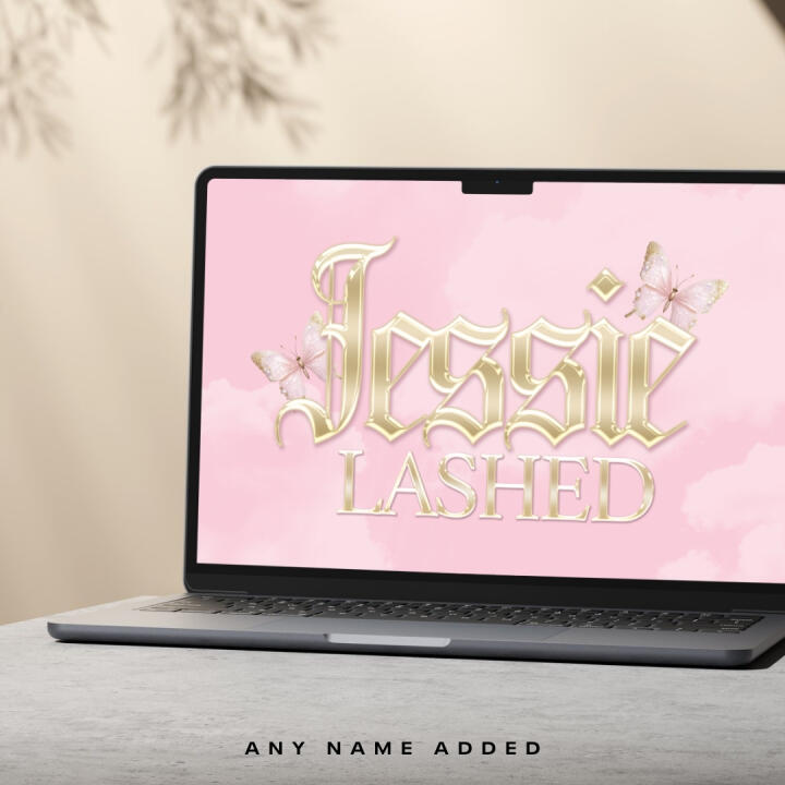 Pink Butterfly | Premade Logo | Your Name Added | FREE Watermark | Ready in 3 Days - 4