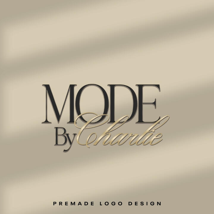 Minimal Gold | Premade Logo | Your Name Added | FREE Watermark | Ready in 3 Days Image