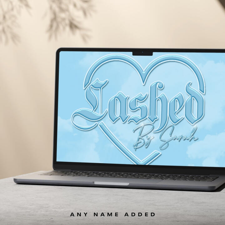 Blue heart | Premade Logo | Your Name Added | FREE Watermark | Ready in 3 Days - 2