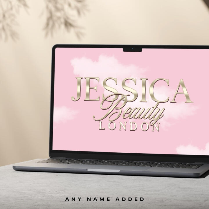 PINK GOLD CLOUD | PREMADE LOGO | YOUR NAME ADDED | FREE WATERMARK | READY IN 3 DAYS - 2
