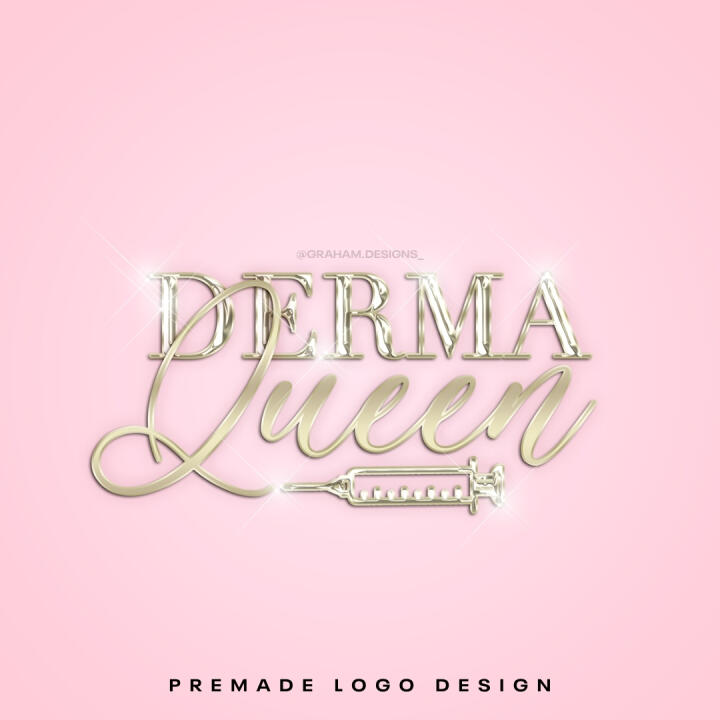 GLOSSY NEEDLE PINK | PREMADE LOGO | YOUR NAME ADDED | FREE WATERMARK | READY IN 3 DAYS - 1