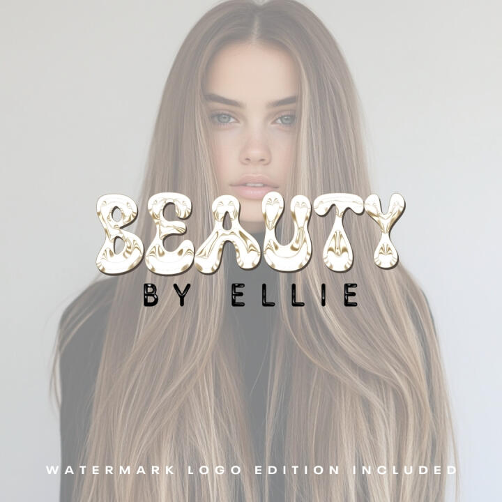 GLOSSY BUBBLE | PREMADE LOGO | YOUR NAME ADDED | FREE WATERMARK | READY IN 3 DAYS - 3