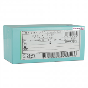 TSK Pre Regular Hub Needle 32G x 13mm (1/2") PRE-32013- 1 BOX OF 100 - 1