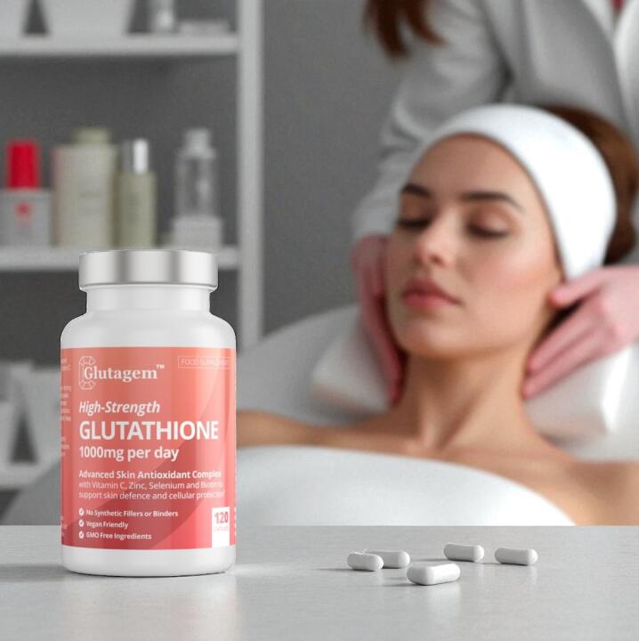 GLUTAGEM® GLUTATHIONE SUPPLEMENT 1000mg MADE IN THE UK – High Strength Skin Antioxidant & Brightening Supplement  –  x 10 Tubs Reseller Price - 2