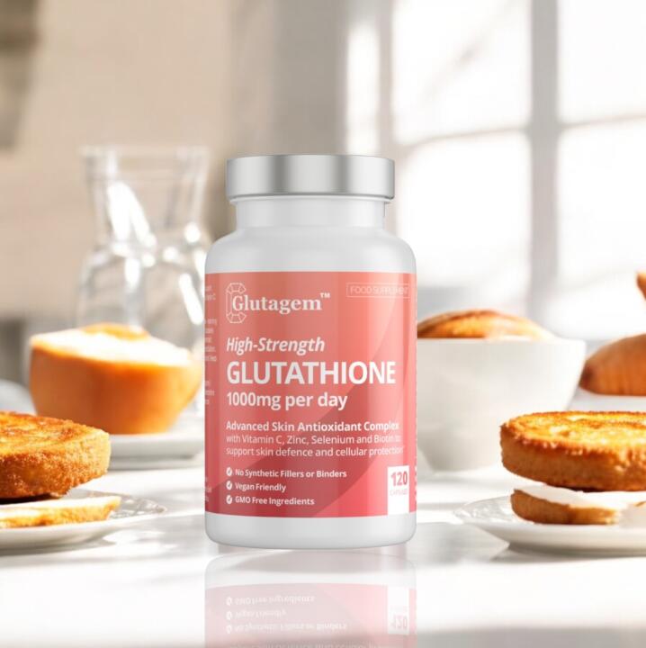 GLUTAGEM® GLUTATHIONE SUPPLEMENT 1000mg MADE IN THE UK – High Strength Skin Antioxidant & Brightening Supplement  –  x 10 Tubs Reseller Price - 4