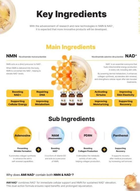 AMI NAD+ (NAD+ AND NMN) SKIN BOOSTER - 3 x 5ml - 3