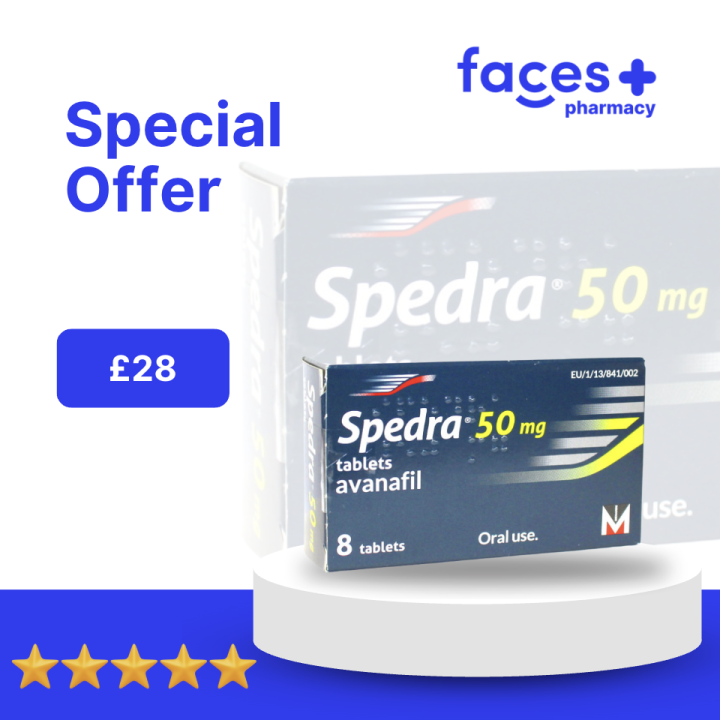 Spedra (Avanafil) 50mg x 8 Tabs