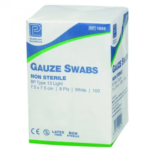 Non Sterile Gauze Swabs – 5cm x 5cm