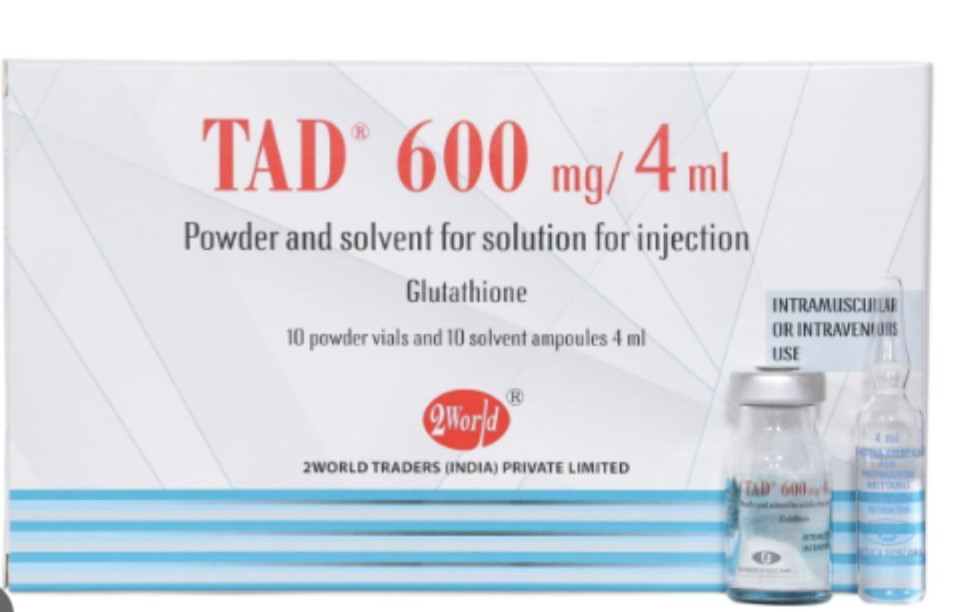 Glutathione 600mg/4ml (TAD) Powder and Solvent for Injection and Infusion (1x ampoule + powder for injection)