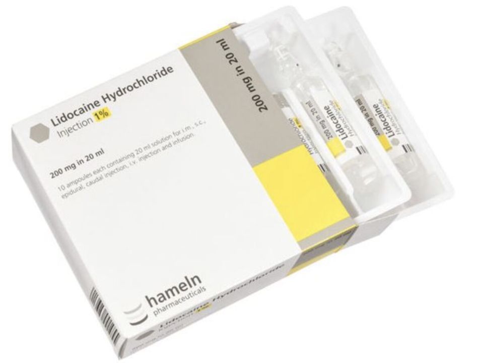 Lidocaine 1% 20mg in 2ml Ampoule x10
