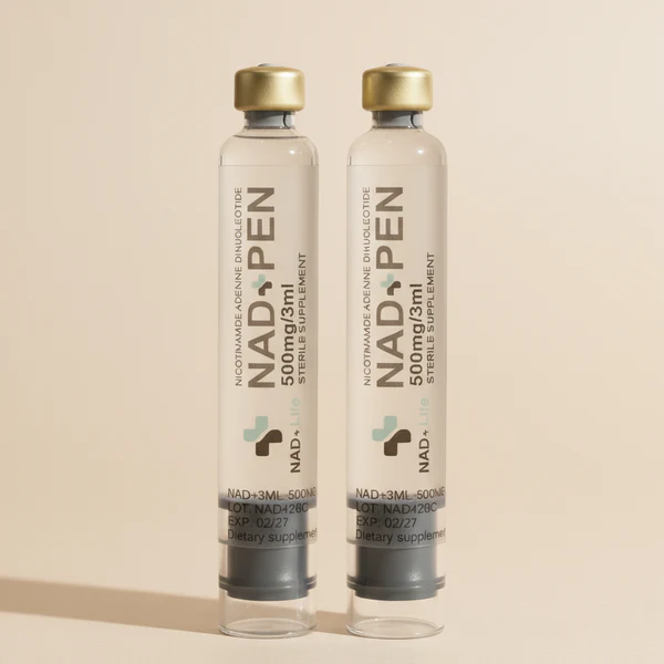 NAD + Refill Cartridge 1000mg 2x500mg. Manufactured by us, COA. For use with NAD+ Pen.