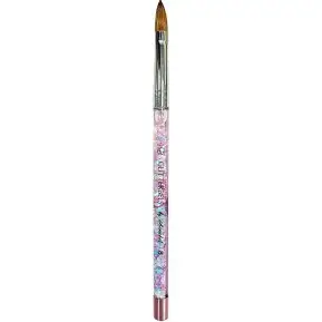 Pinched Pastel Glitter Acrylic Brush size 8 Image