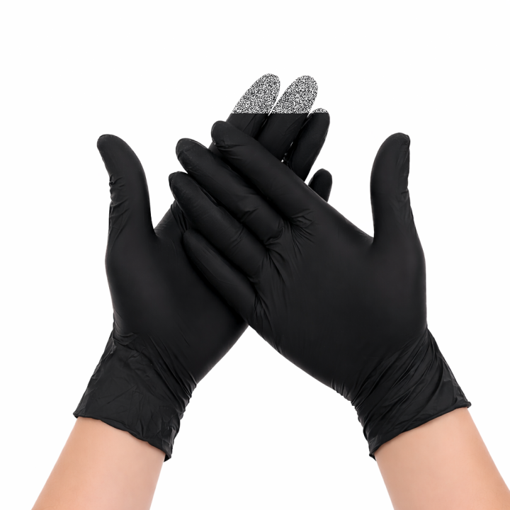 Black Nitrile Gloves Powder Free (Medium)