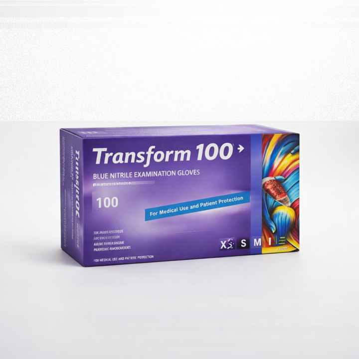Blue Nitrile Gloves Powder Free (Medium)