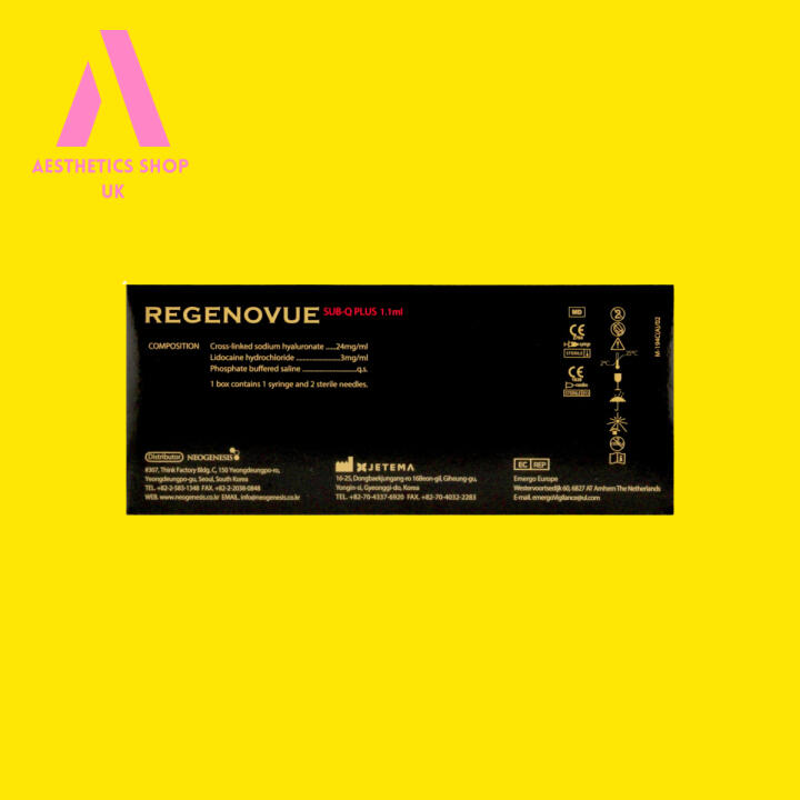 Regenovue Sub-Q (CE) Dermal Filler 1×1.1ml Thumbnail 1