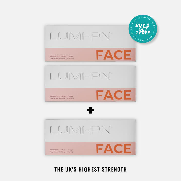 LUMI-PN FACE | Buy 2 Get 1 Free | 3×2.5ml per bundle | Polynucleotide (PDRN) 50mg