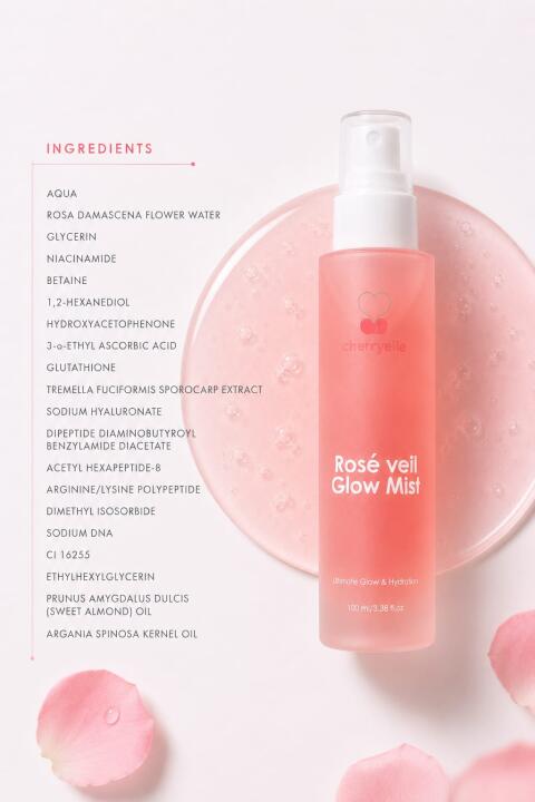 Rose veil face mist spray ultra hydration and glow
