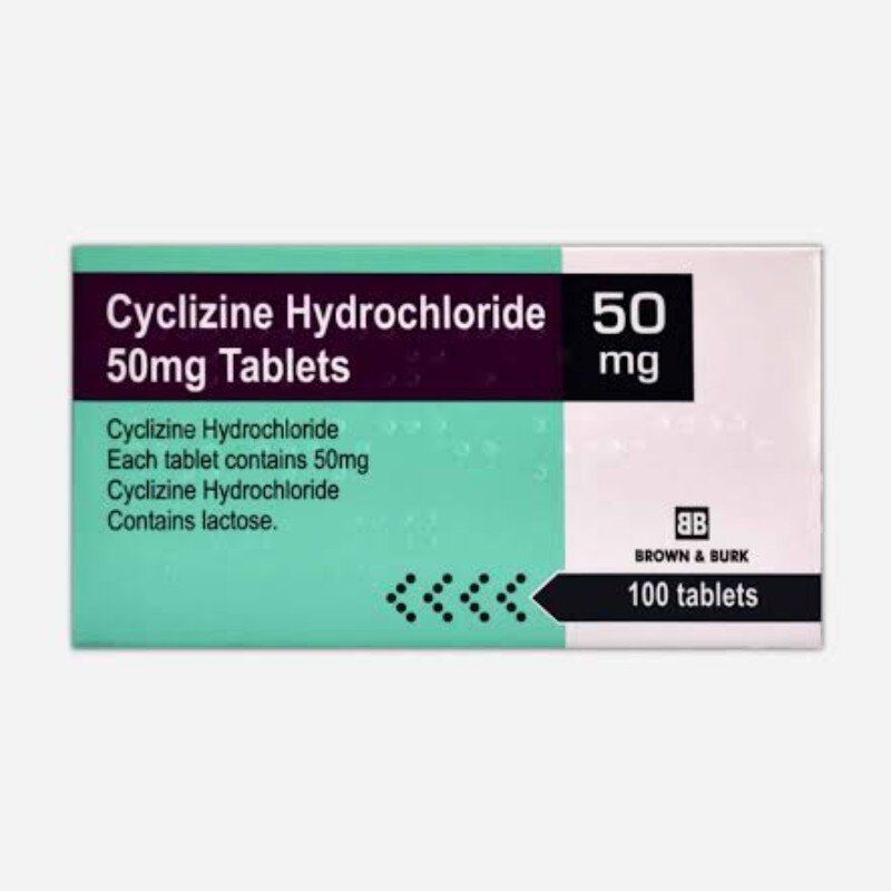 Cyclizine hydrochloride 50mg (100 tabs)