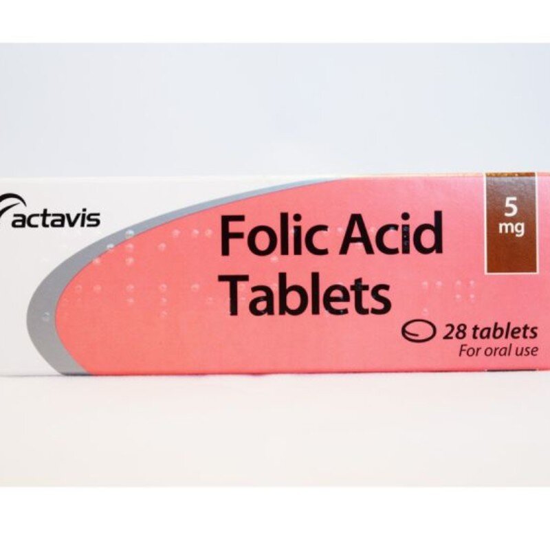 Folic acid 5mg (28 tabs) Image