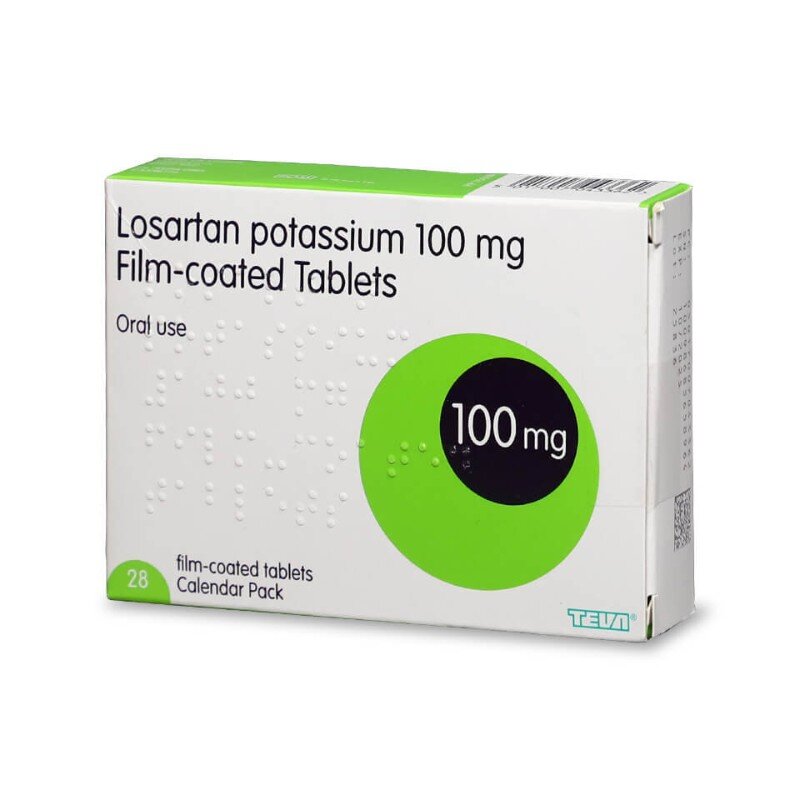 Losartan potassium 100mg (28 film coated tablets)