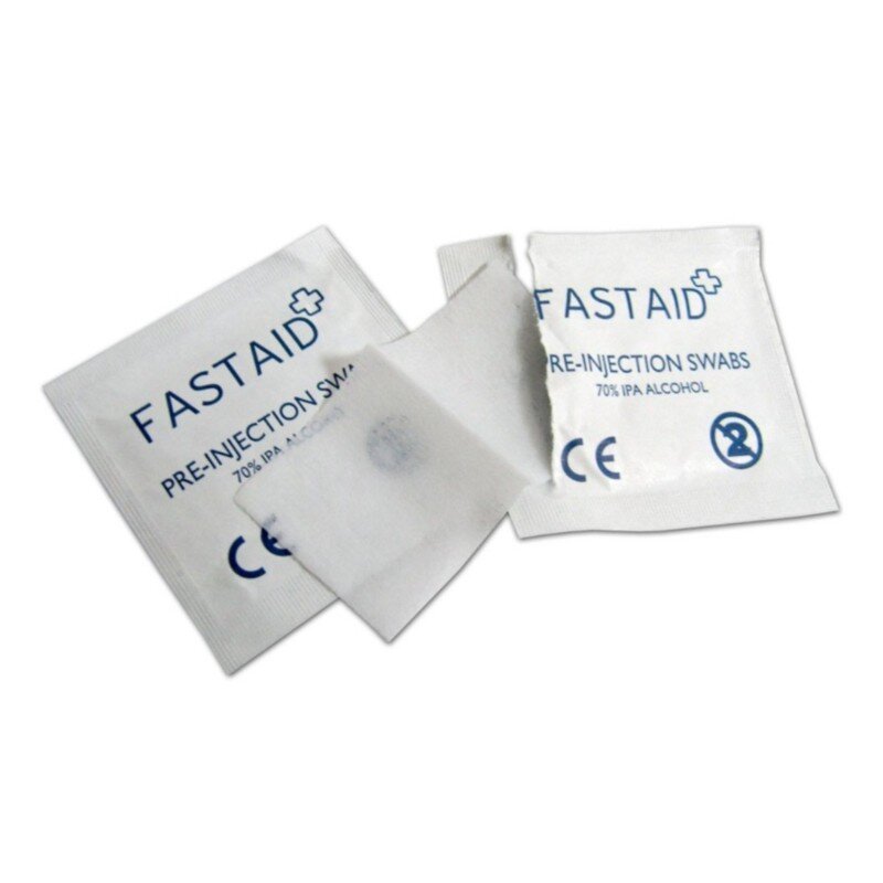 Fast Aid Alcohol Pre-Injection Swabs - Pack of 100 (5885) Thumbnail 1