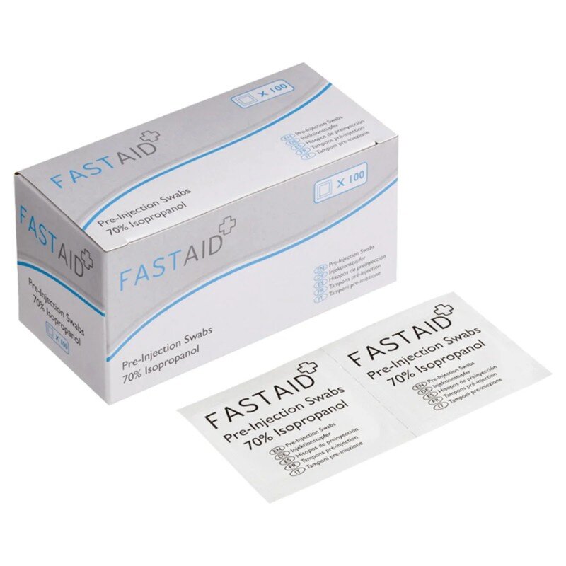 Fast Aid Alcohol Pre-Injection Swabs - Pack of 100 (5885)