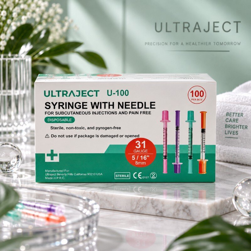 ULTRAJECT® U-100 0.5ml Syringe with 31G Needle – Box of 100