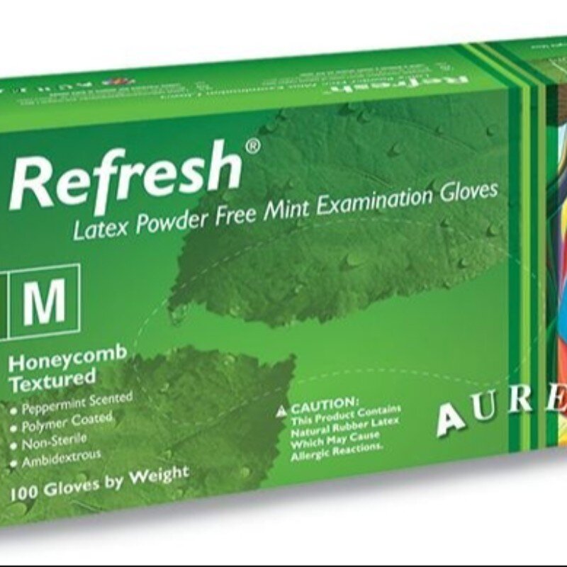 Aurelia REFRESH Mint Scented Latex - 100 Gloves (Medium)