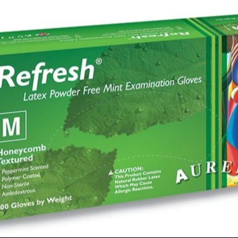 Aurelia REFRESH Mint Scented Latex - 100 Gloves (Large)