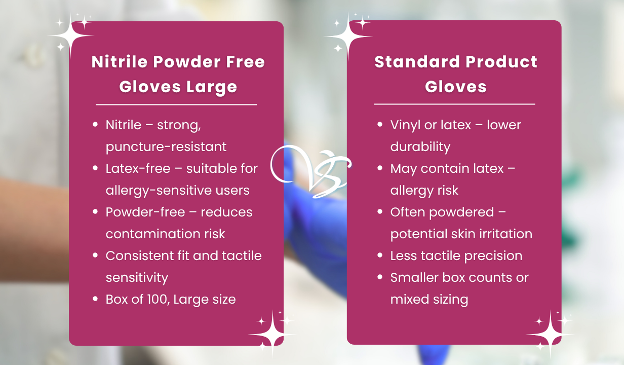 Nitrile Powder Free Gloves Large x100 - 4