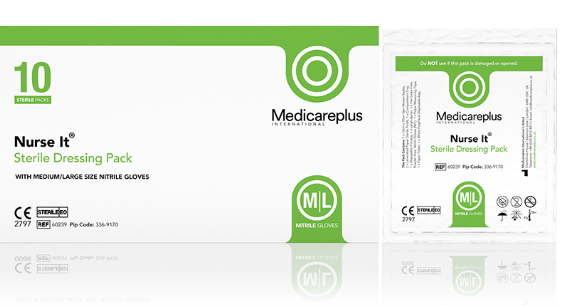 NURSE IT DRESSING PK (M/L GLOVES) X 10 - 1