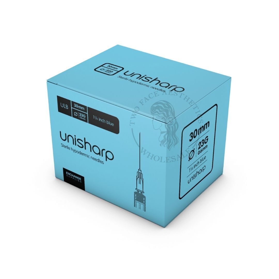 Unisharp 25mm 23g 1" Blue Needles - 100pcs - 1