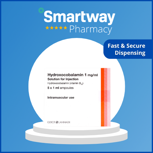 B12 Hydroxocobalamin 1mg/1ml x 5 vials