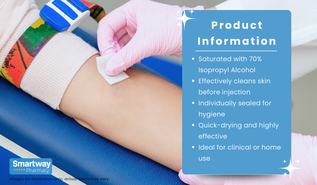 PRE-INJECTION WIPES - PACK OF 100 - 3