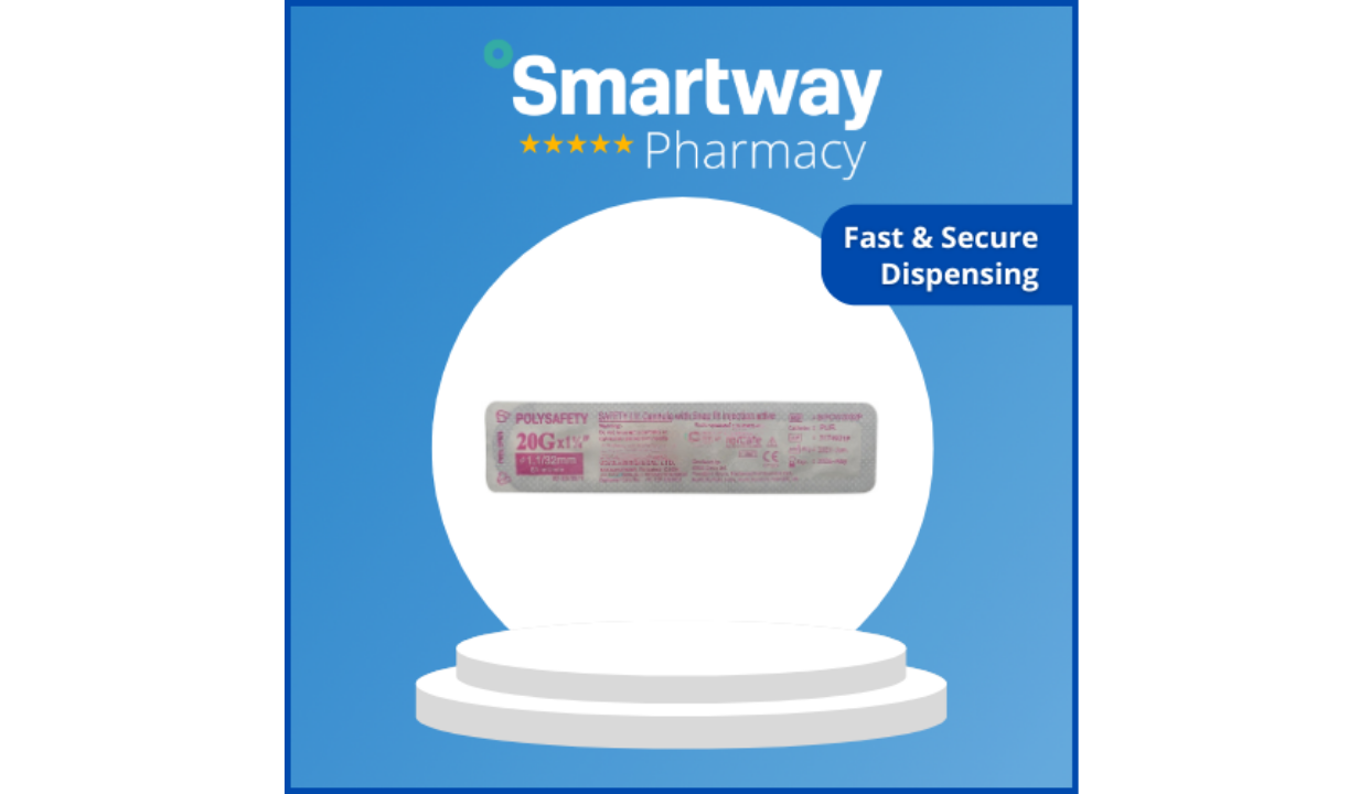 Cannula Safety I.V with Snap Fit Injection Valve 20G x 1 1/4 - 1