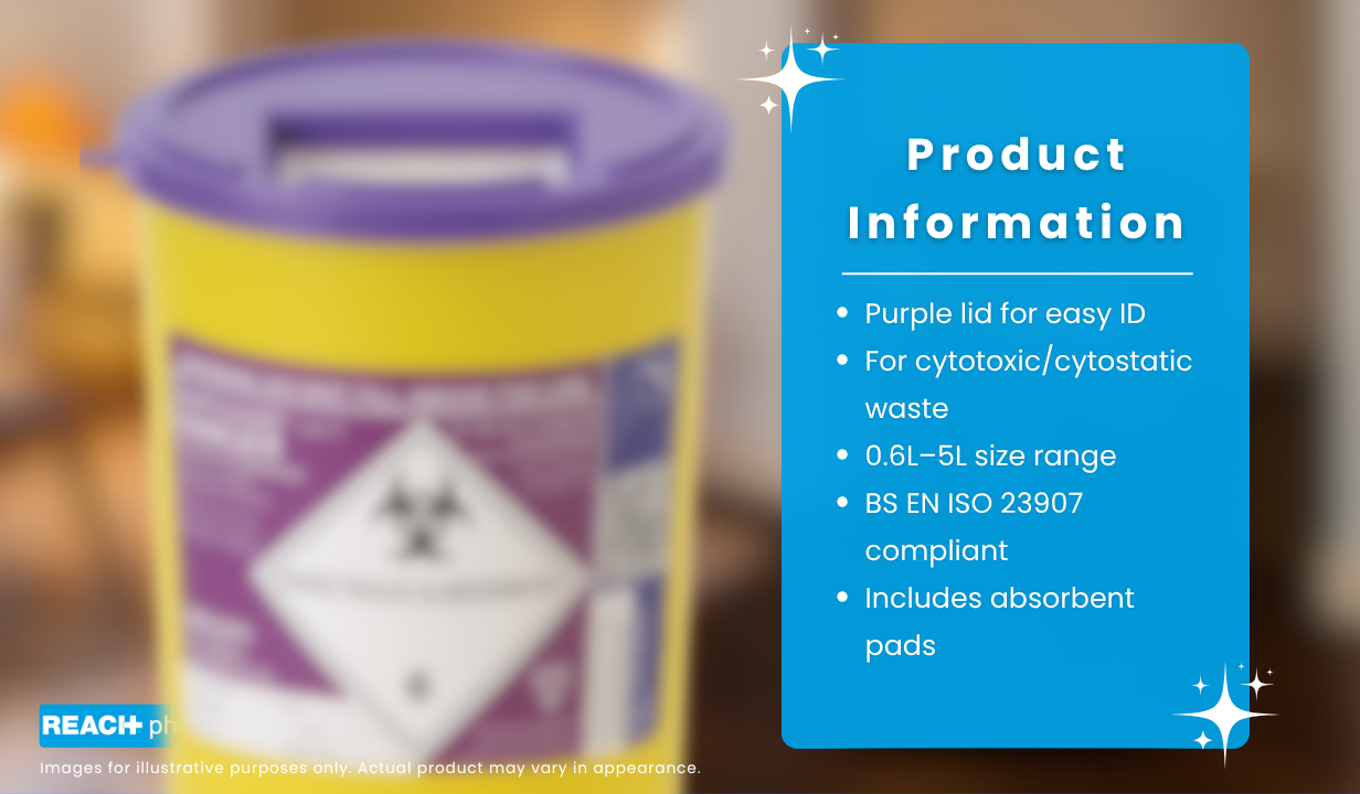 Sharpsguard - Purple 5 Ltr Sharps Bin - 3