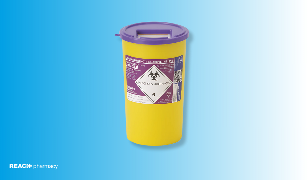 Sharpsguard - Purple 5 Ltr Sharps Bin - 1