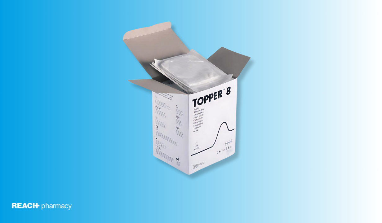 TOPPER 8 GAUZE SWABS STERILE 7.5CMSQ 4PLY 20X5(100 PACK) - 2
