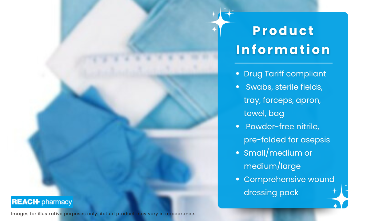 Nurse IT Sterile Dressing pack Small / Medium pack of 10 - 4