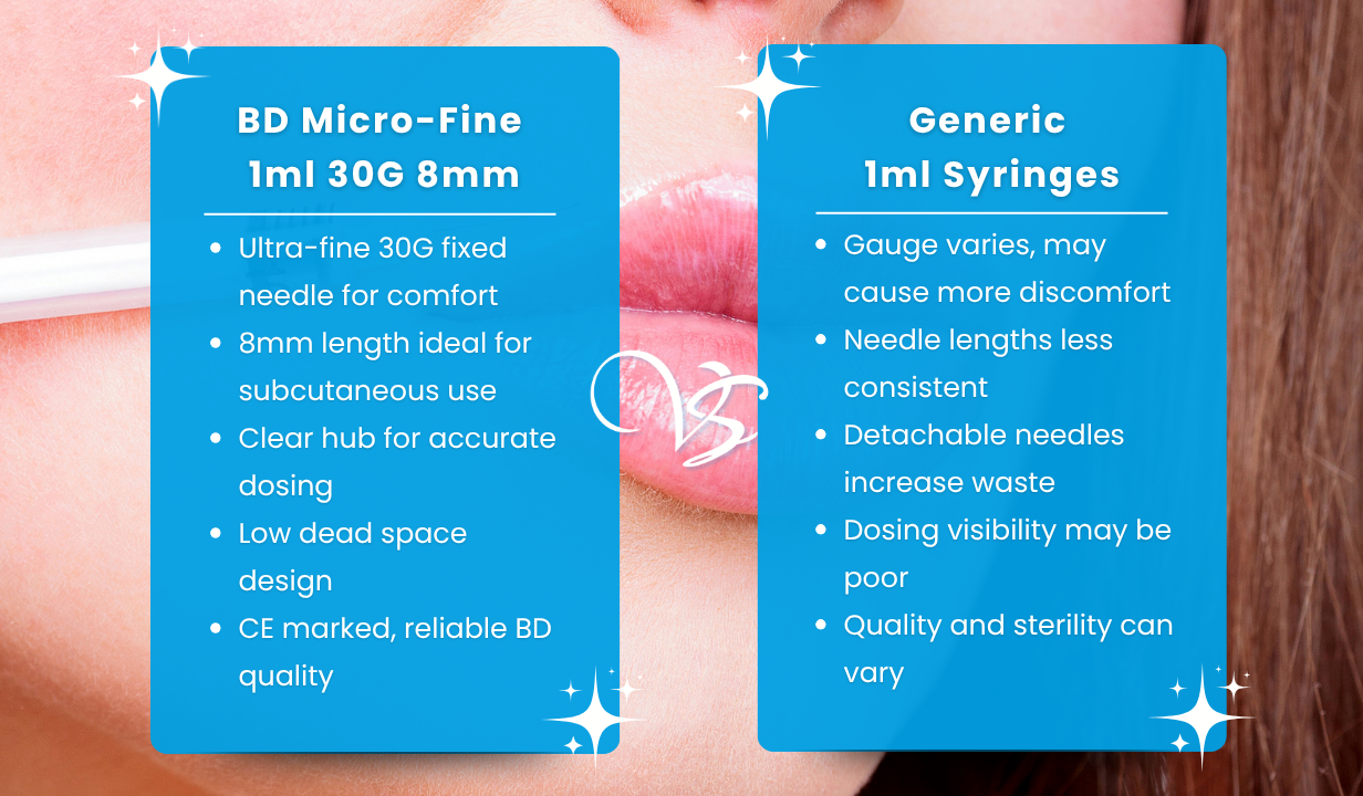 BD Microfine Syringe and Needle u100 1ml 8mm 30g BOX OF 100 - 4