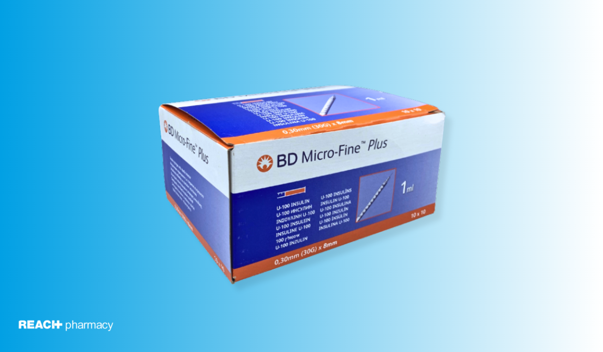 BD Microfine Syringe and Needle u100 1ml 8mm 30g BOX OF 100 - 1