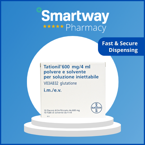 Tationil (Glutathione) 600mg/4ml Powder + solvent (Pck:10) *Unlicenced* - 1