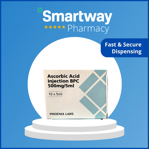 Ascorbic acid injection 500mg/ 5ml ampoule (10) ***Unlicenced*** - 1