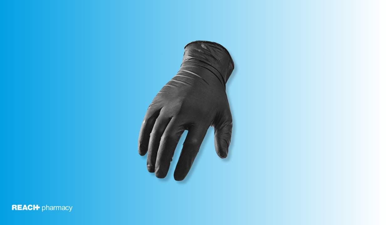 Nitrile Examination Gloves S-XL Meditrade Powder Free Black pack of 100 - 1