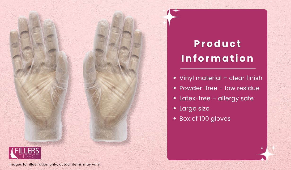 Vinyl Gloves Clear Powder Free - Large x100 - 3