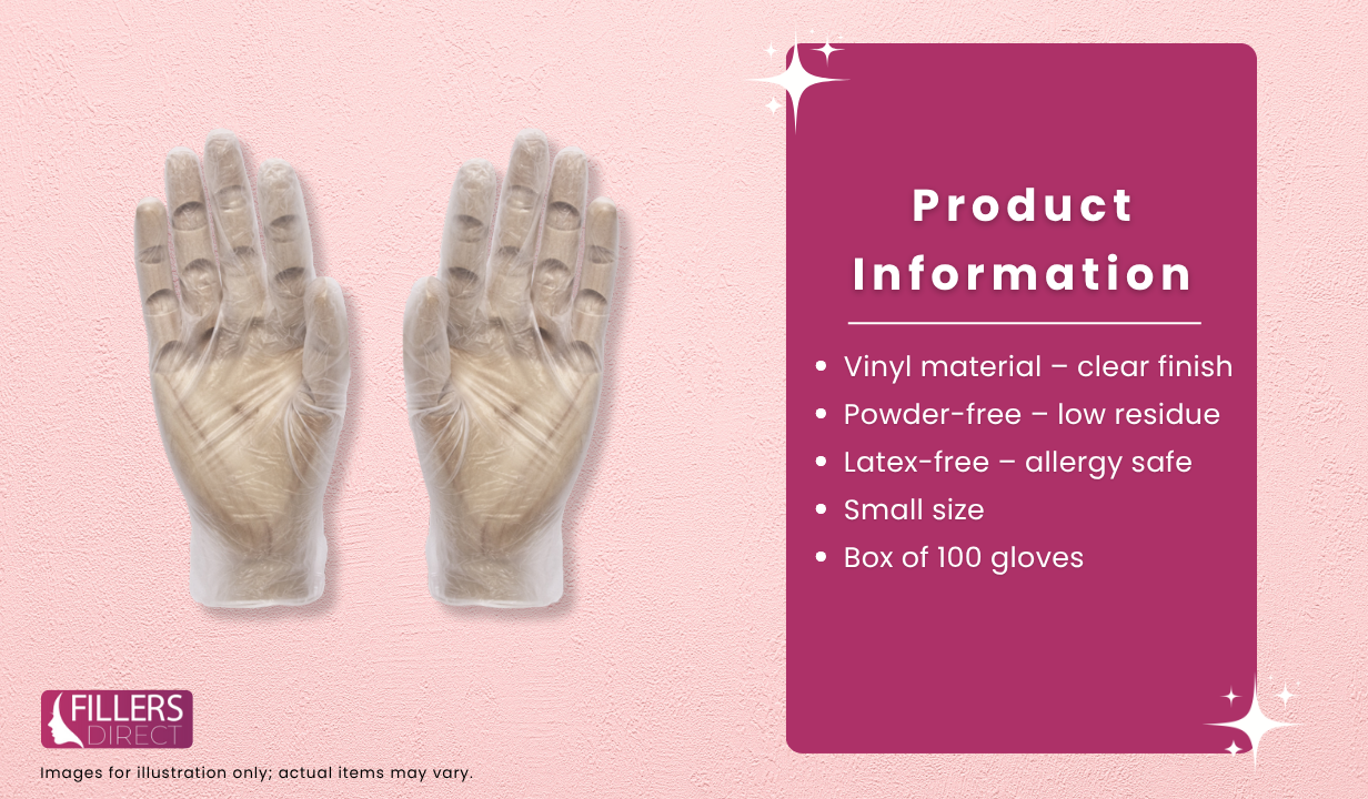 Vinyl Gloves Clear Powder Free - Small x100 - 3
