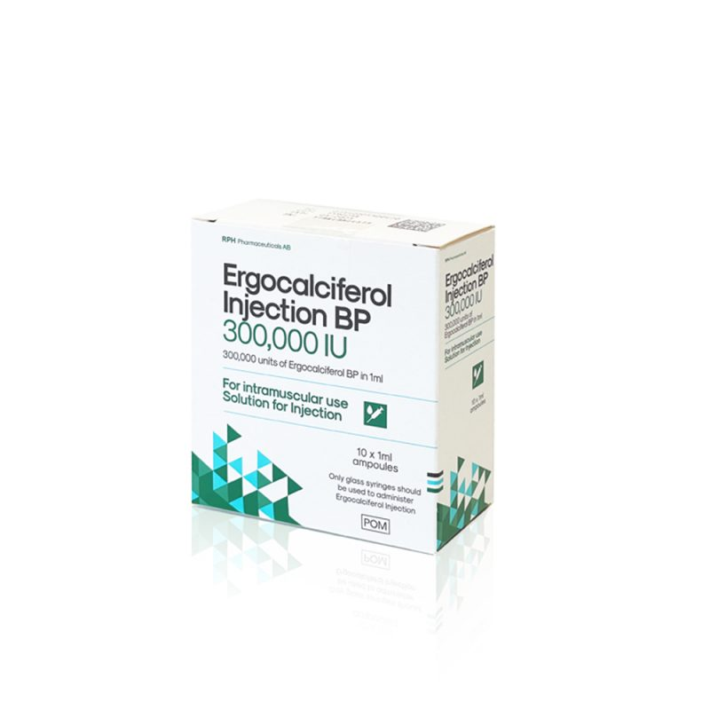 Ergocalciferol Inj  300,000units/1ml. (10 x 1ml ampoules) - 1