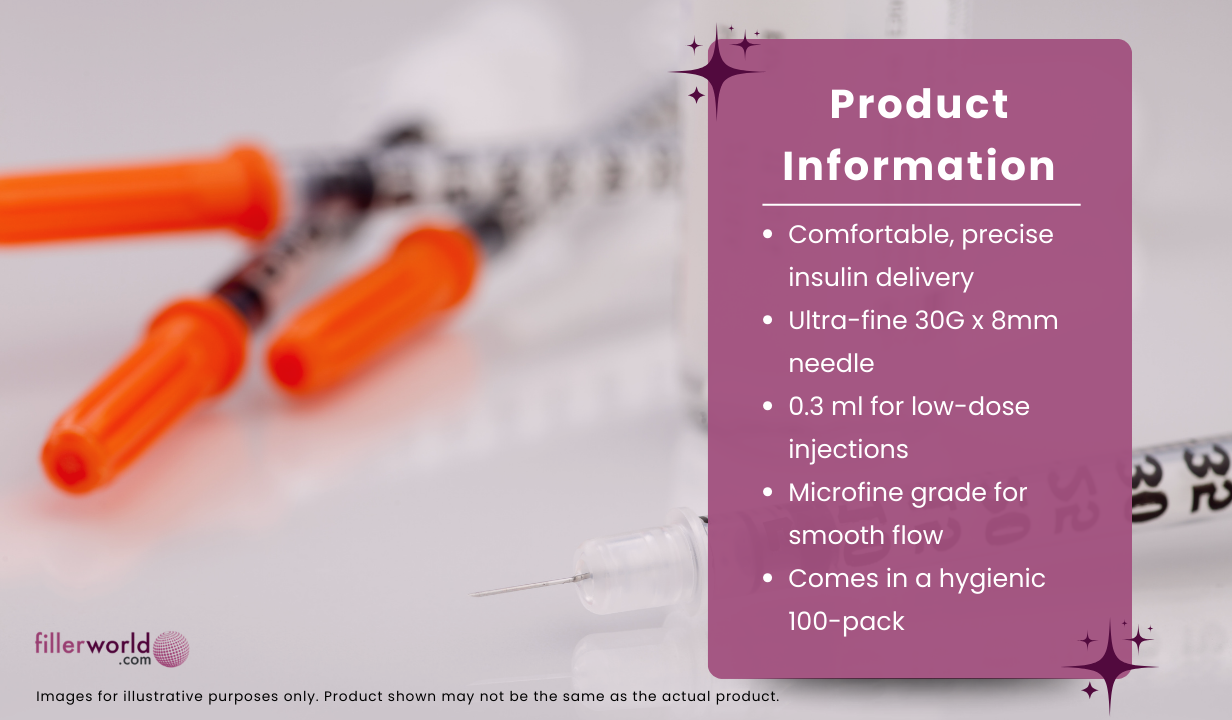 BD BD324824 Microfine Insulin syringe (0.5ml) 29G x 12.7mm needle 100x0.5ml - 3