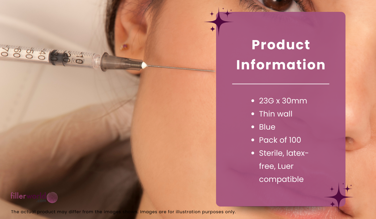 BD BD300700-Microlance hypodermic needle Blue 23G x 30mm 100 x needles - 4